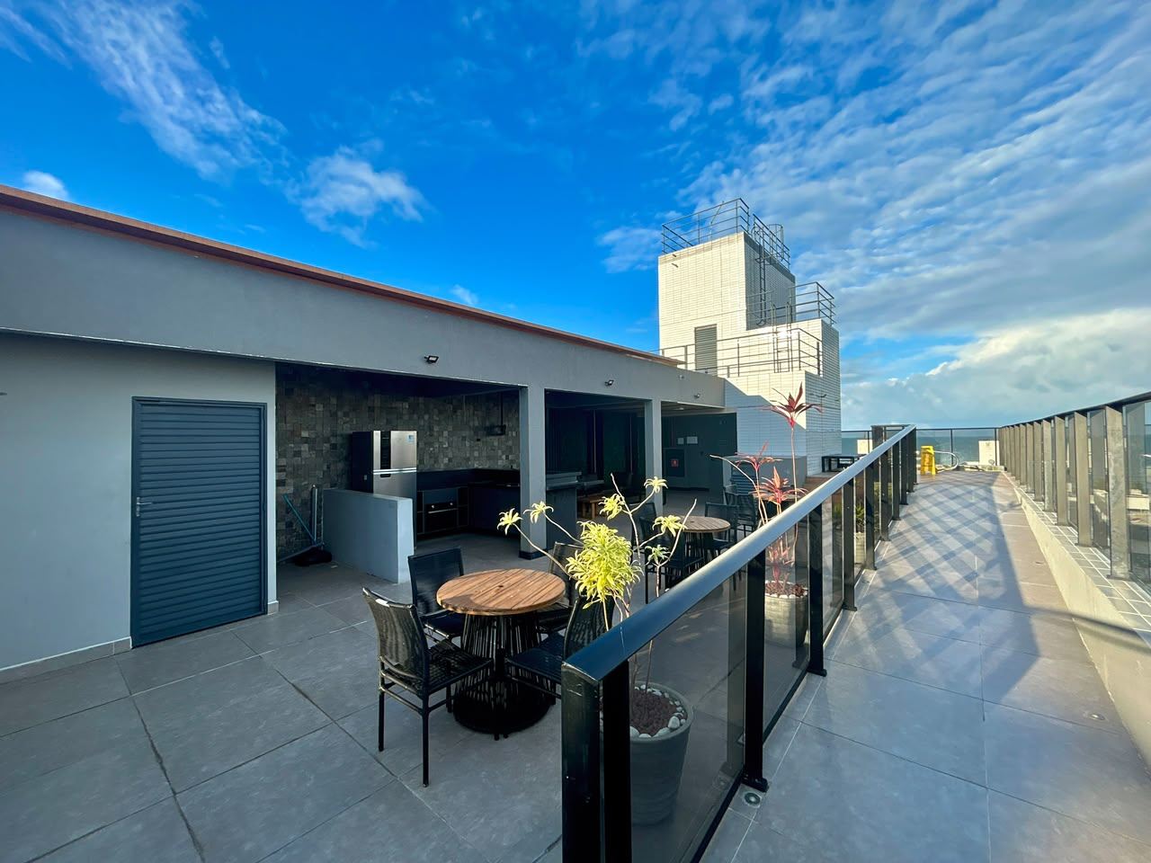 Área de convivência do rooftop do Tramonto, área comum do condomínio